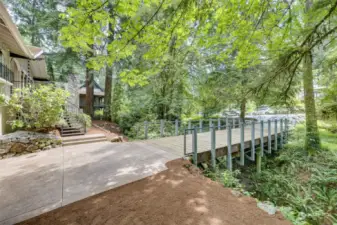 Stunning Stamped Concrete Driveway and well Built Architecturally Engineered Bridge