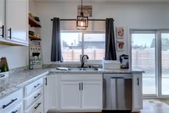 Bright white cabinets! What's not to love!