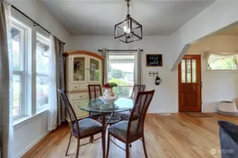 Another dining room view. Front door at center-ish of photo.