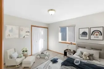 Virtually staged 3rd bdrm