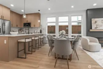 Dining Area, Premium Extra Wide/Thick Engineered Hardwood Floors