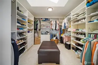 Oversized primary closet