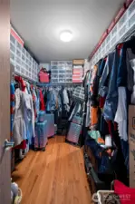 Enjoy the luxury of a spacious walk-in closet in the primary suite, offering abundant storage and organization.