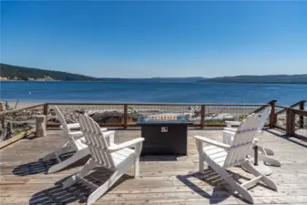 One of the biggest decks in the community with views of Discovery Bay & Olympic foothills