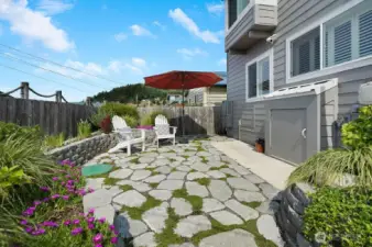 Private backyard patio