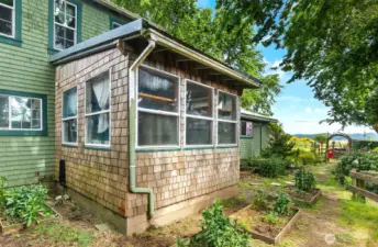 South side door leads you to the back yard