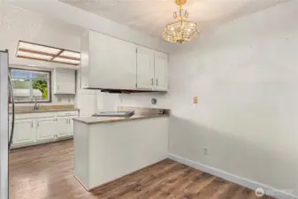 Eating area off kitchen
