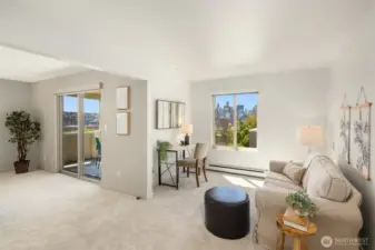 3rd bedrooms and living room and deck