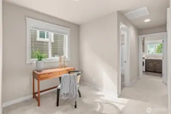 Upstairs study nook
