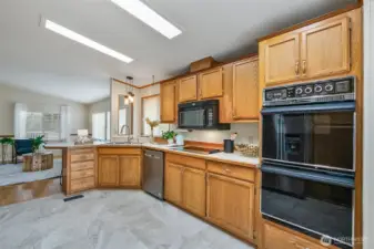 The kitchen is huge!