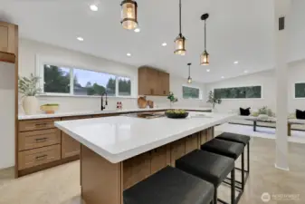 The brand-new kitchen combines style and function with modern appliances and finishes.
