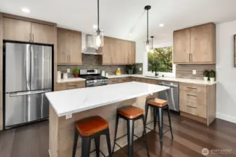 gas range, stainless steel appliances