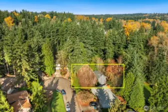 located on a private cul-de-sac