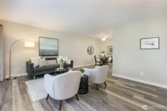 New vinyl plank flooring.