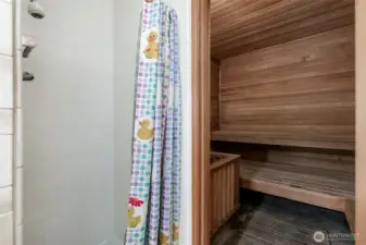 Also on the first floor are 2 communal saunas located.