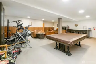 Exercise and game room on the first floor.