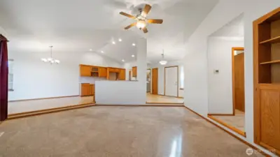 Sunken Living Room/Open to Dining Room & Kitchen