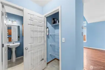 Pantry space. Garage is to the left.