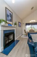 Fireplace with beautiful surrond