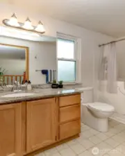 Bathroom with stand up bath!!