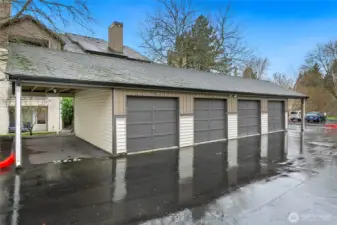 A private garage just steps from your front door. Not everyone here gets a garage, but YOU DO!