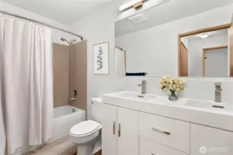 Bathroom with double sinks - yes!