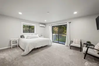 Oversized primary with balcony!