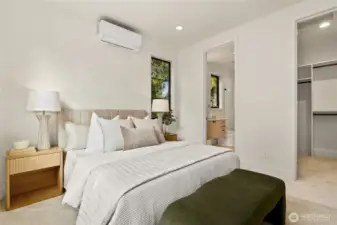 Primary Upper Level Suite with Walk-In Closet, Heating/Cooling and En-Suite Bath