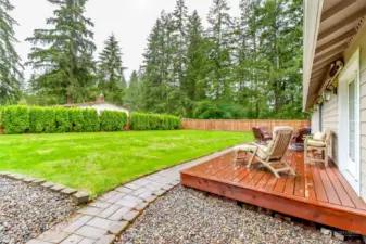 Loads of space in the backyard of this 1/2-acre lot!