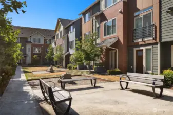 Well-maintained landscaping enhancing curb appeal.