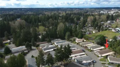 The home is on the bottom right -- showing its beautiful surroundings in Federal Way!
