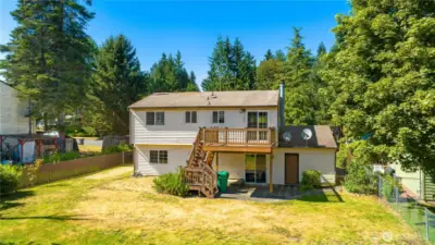 Large deck overlooking your yard