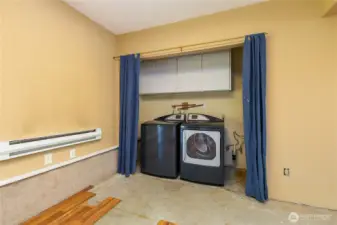 downstairs washer dryer + newer water heater