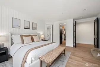 Master with room for larger pieces of furniture