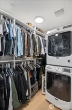 Master has stack w/d for firstfloor convenience.  There is also another laundry room in the home