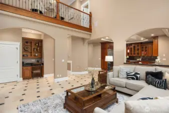 Open floor plan offering formal and informal spaces.