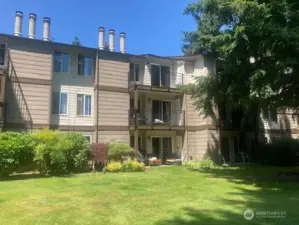Rear elevation of building.