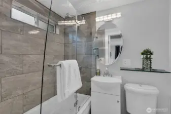 Newly updated primary bathroom.