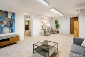 Enjoy playtime of all kinds in the massive lower-level rec room.