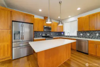 Gorgeous chef’s kitchen with updated finishes, perfect for entertaining