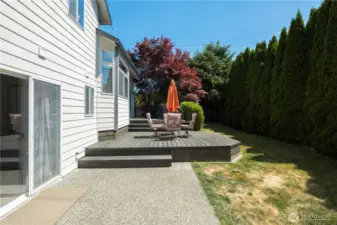 Recently constructed deck