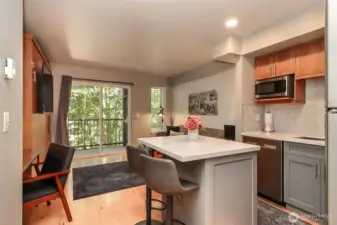 Kitchen and living room