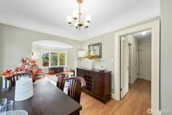 Looking down the hall on the right to the bedroom.