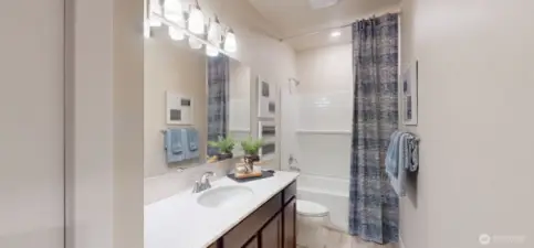 Photo is of a model home in another KB Home location; options and colors may vary based on your selections. Depictions of home, layout, location or other features/options, colors and color scheme, materials, fixtures, etc. are for showing purposes only and may not be included in the purchase price and availability may vary.