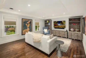 A media room, perfect for game days.