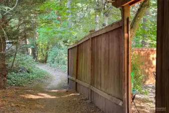 Trails behind the yard