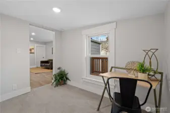 The WFH Den is located off the Family Room