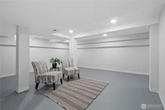 Basement is fully finished with Epoxy floors and bright recessed lighting. Could be Theatre, Gym, Playroom, WFH Office Space and so much more!