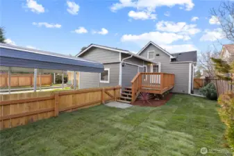 Newly Landscaped Fully Fenced Backyard