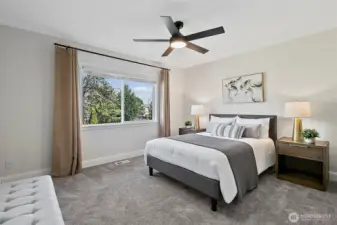 Spacious primary bedroom.